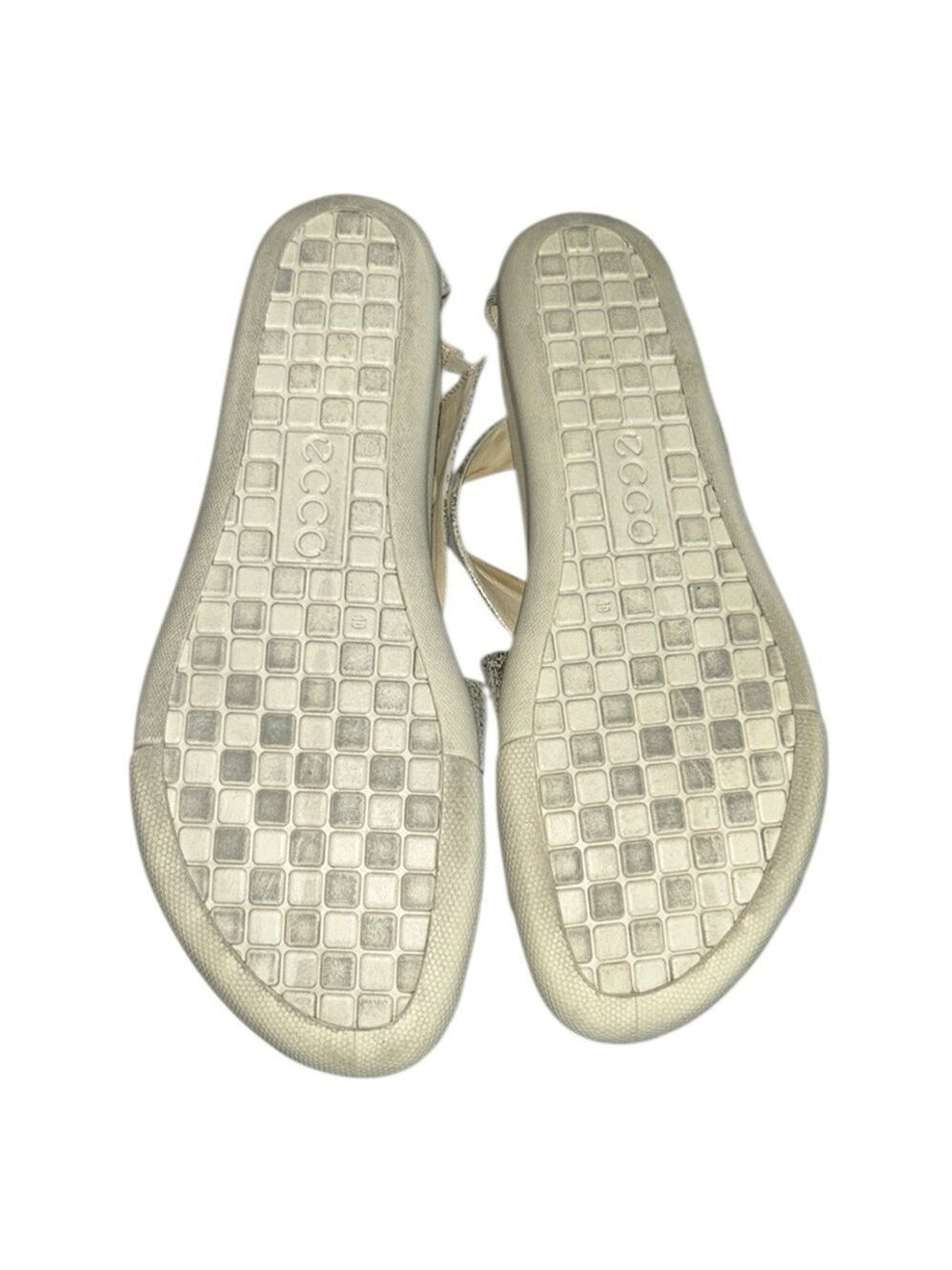 ECCO Damara Flat Comfort Sandals Warm Gold Metallic Sz 40 - Picture 10 of 12